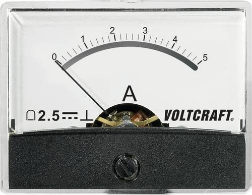 Voltcraft AM-60X46/5A/DC Einbau-Messgerät mit 5A Drehspule in Weiß - Bild 1