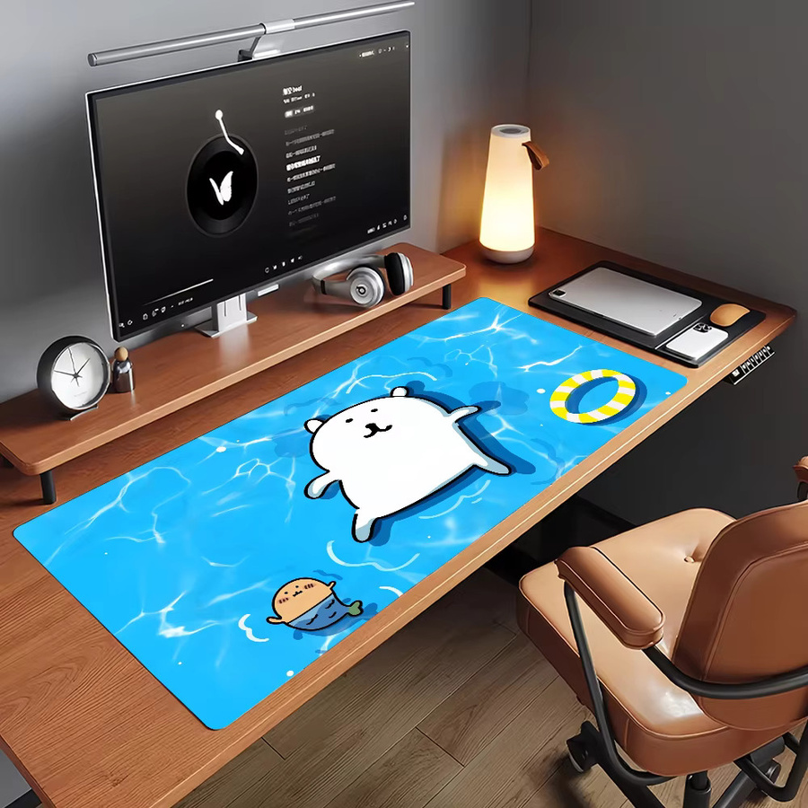 J-Joke B-Bears Mauspad Cartoon Design in Blau, rutschfeste Gummi-Schreibtischunterlage für Gamer und Büro - Bild 2