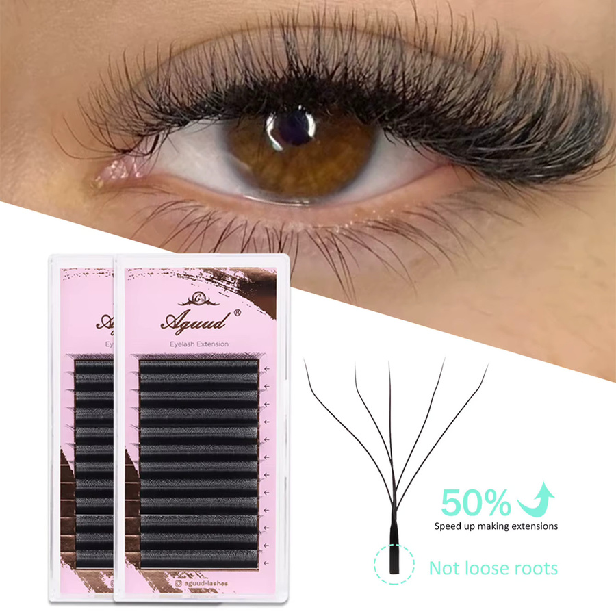 AGUUD Wimpernverlängerung, Brown 3D Fairy, Faux-Nerz - Bild 5