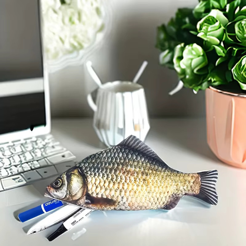 GOT-TOG Fischförmige Stifttasche und Make-up-Tasche mit Reißverschluss in Multicolour - Bild 4