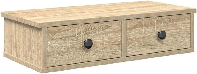 vidaXL Wandregal mit Schubladen Sonoma-Eiche, Farbe: Braun, B/T/H: 60 x 28 x 15 cm - Bild 1