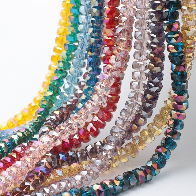 ZHUBI Kristallglas-Radperlen, AB-Farbe, 5x8mm, Bunt, Unisex - Bild 1