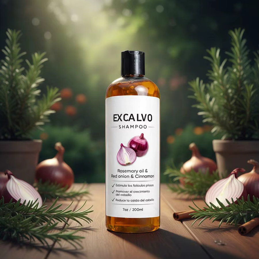 EXCALVO Anti-Haarausfall-Shampoo, 200 ml, Rosmarinöl & Rote Zwiebel - Bild 5