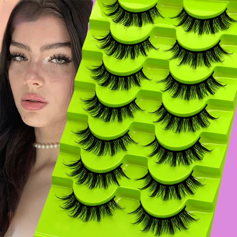 LIMEIKAI Wimpern, 3D-Curl, Black, Unisex, 7 Paar - Bild 3