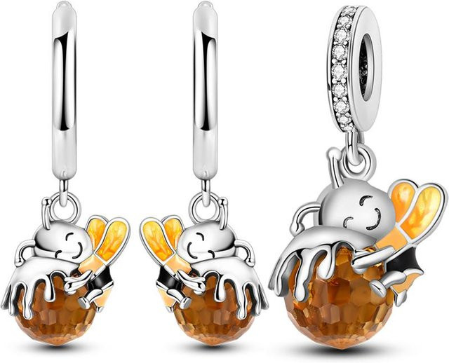 Ohrringe 925 Silber, Bienen, Zirkonia, Kristall, Damen - Bild 1