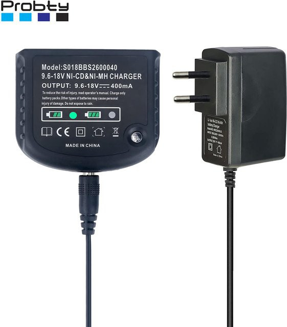 Black and Decker Akku Ladegerät für Ni-Mh und Ni-CD Akkus 9,6 V - 18 V kompatibel mit HPB18-OPE, HPB18, HPB14, HPB12, BD18PS, BD18PSK, BD518TBF, BDC418K-2 und BDCS1800 - Bild 1