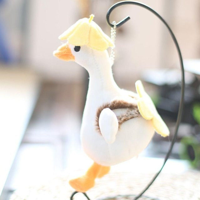 Rd lala Rucksackanhänger Plüsch, Weiße Gans, Gelb, Unisex - Bild 1
