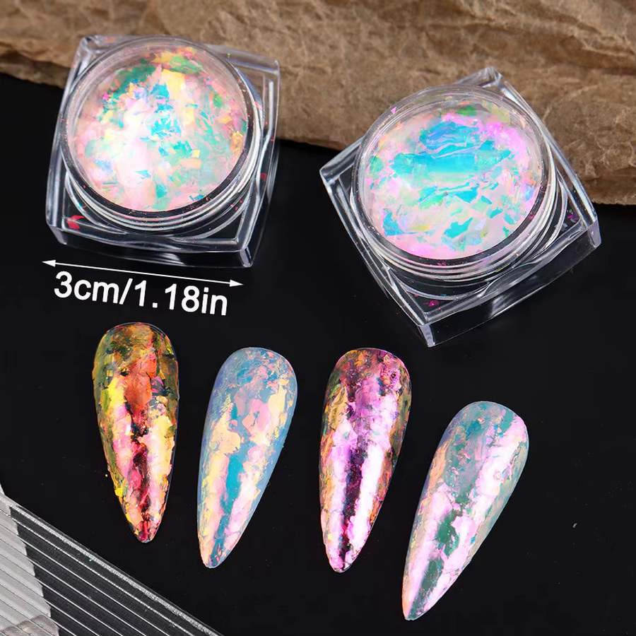 Full Beauty Meerjungfrau Aurora Opal Nagelglitzer-Flocken, Schimmernd - Bild 4