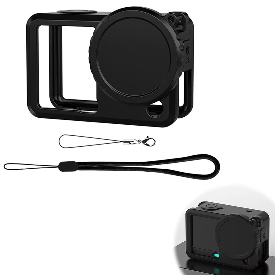 DJI Osmo Action 6 Silikon Schutzhülle mit Anti-Verlust Lanyard und Objektiv Kappe für vollständigen Kameraschutz - Bild 4