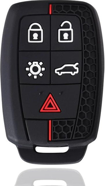 Silikon Schlüsselhülle für Volvo XC90 C70 S60 D5 V50 S40 C30 Keyless Remote Schlüssel Abdeckung in Schwarz - Bild 1