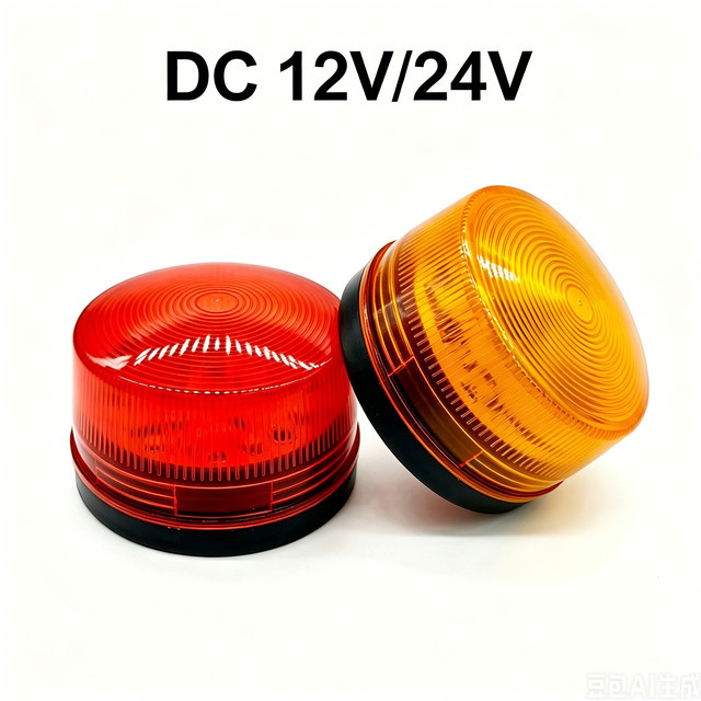 Scimagic-RC LED-Blitzwarnleuchte in Rot und Gelb für 12V und 24V als industrielle Sicherheitsalarmlampe für Tor- und Türöffnersysteme - Bild 1