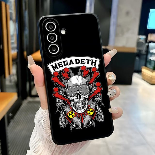 Stoßfeste Handyhülle Megadeth Metal Band für Samsung Galaxy A13 A25 A33 A35 A36 A52 A54 A56 in Schwarz - Bild 1