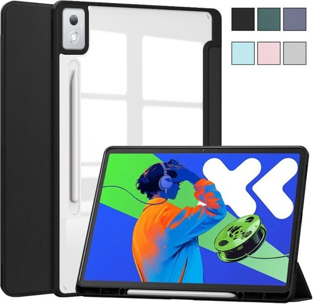 Magnetische faltbare Flip-Standabdeckung für Lenovo Xiaoxin Pad Pro / Idea Tab Pro 12.7 2025 Tablet-Hülle TB373FU/TB375FC in Schwarz oder Lila - Bild 1