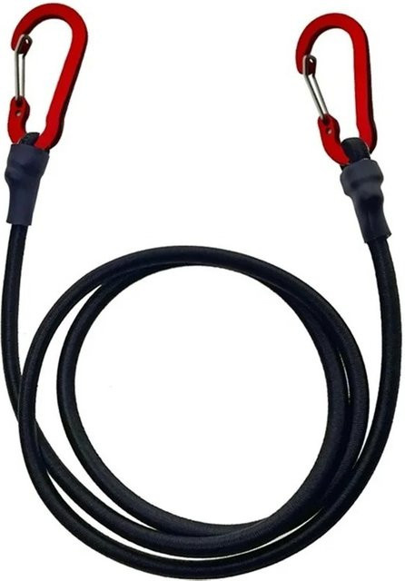Elastische Bungee-Seile für den Außenbereich mit roten Haken, dehnbares Verpackungsseil aus Gummi für Fahrräder und Autogepäck, Länge: 30 bis 120 cm, Durchmesser: 8 mm - Bild 1