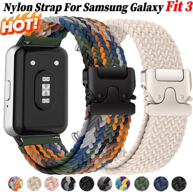 CHIICSMART Uhrenarmband Nylon, Multicolor, Unisex, für Samsung Galaxy Fit 3 - Bild 1