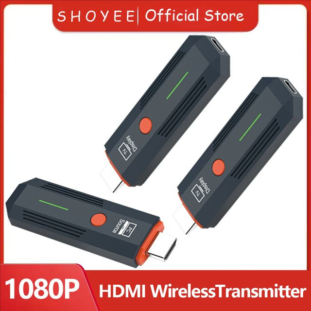 SHOYEE Wireless HDMI Video Sender und Empfänger Extender 1080P WiFi TV Stick Dongle Adapter in Schwarz für PC, Kamera, Laptop, Projektor und Monitor - Bild 1