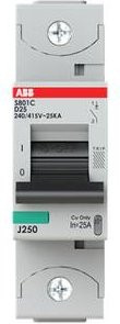 ABB S801C-D25 Leitungsschutzschalter 25A 230V Grau - Bild 1