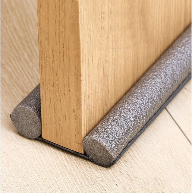 Flexible Türdichtung als Bodenstopper zum Schutz vor Wind und Staub in Weiß oder Grau, Länge: 93 cm - Bild 1