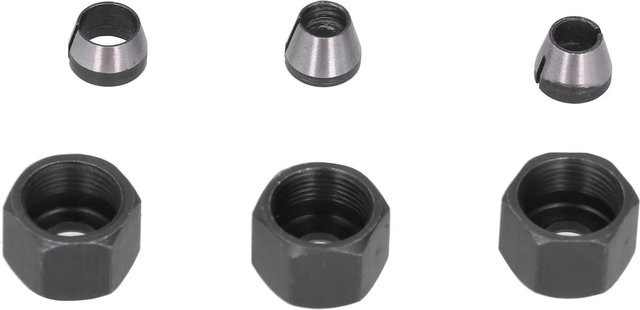 TOMTOP Router Spannzangenadapter Set aus Kohlenstoffstahl in Grau, 6 Stück mit 6mm, 6,35mm und 8mm inklusive Muttern für Oberfräsen - Bild 1