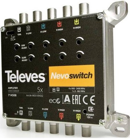 Televes MS510VGQ SAT-Verstärker für MSNEVO in Schwarz mit 5-fach Verstärkung 5-15dB - Bild 2