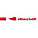 Edding Lackmarker 750 Permanentmarker mit Rundspitze in Rot, Strichbreite 2-4 mm - Bild 3