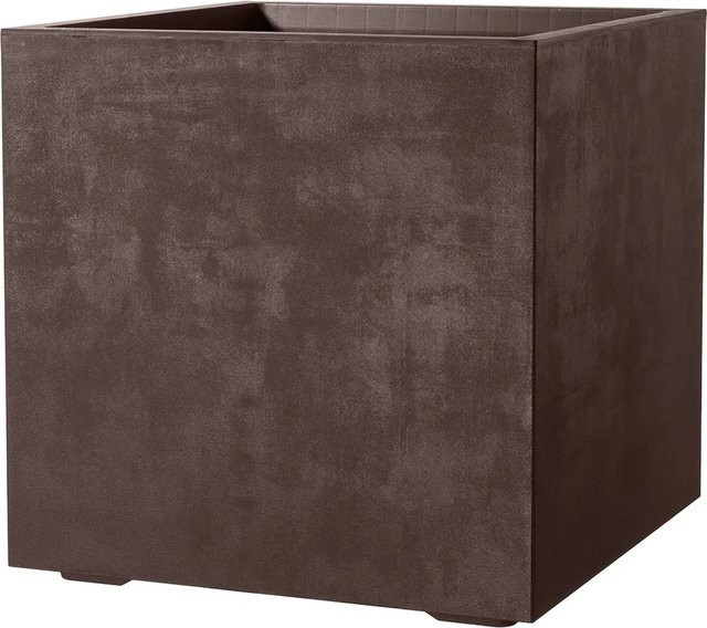Deroma Pflanzkübel Millennium mit Rollen, Farbe: Brown, B/T/H: 49 x 49 x 49 cm - Bild 1