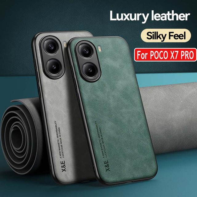 Fanda Leder-Handyhülle für Xiaomi POCO X7 PRO 5G und POCO X7 5G in Grau - Bild 1