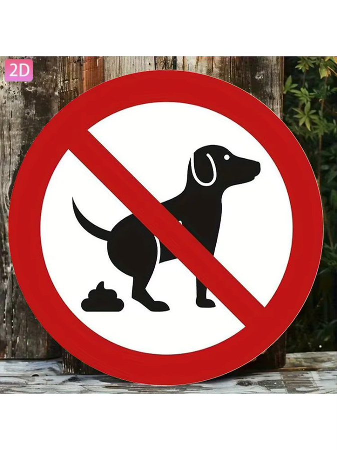 CIFbuy Vintage Cartoon-Hund Metallschild aus Aluminium, Rund, Mehrfarbig, Durchmesser: 20 cm - Bild 4