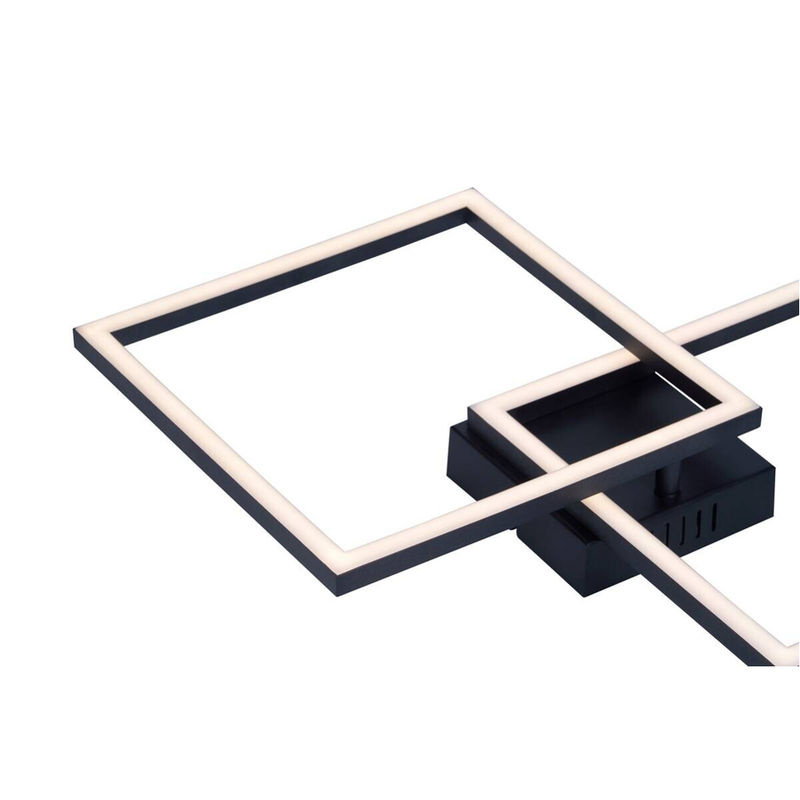 Pocoline LED-Deckenleuchte Lotte in Schwarz aus Kunststoff, quadratisch, B/H/T: 40 x 6,5 x 40 cm - Bild 2