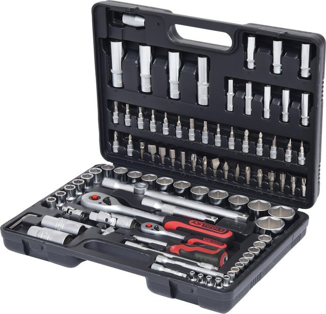 KS TOOLS Steckschlüssel-Satz aus Chrom-Vanadium, 94-teilig, 1/4 Zoll und 1/2 Zoll - Bild 1