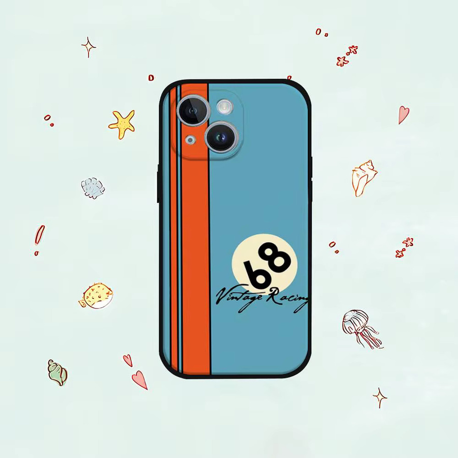 Mesuca Vintage R-Racing Handyhülle in Schwarz für iPhone 11 bis iPhone 17 Pro Max und weitere iOS Modelle - Bild 2