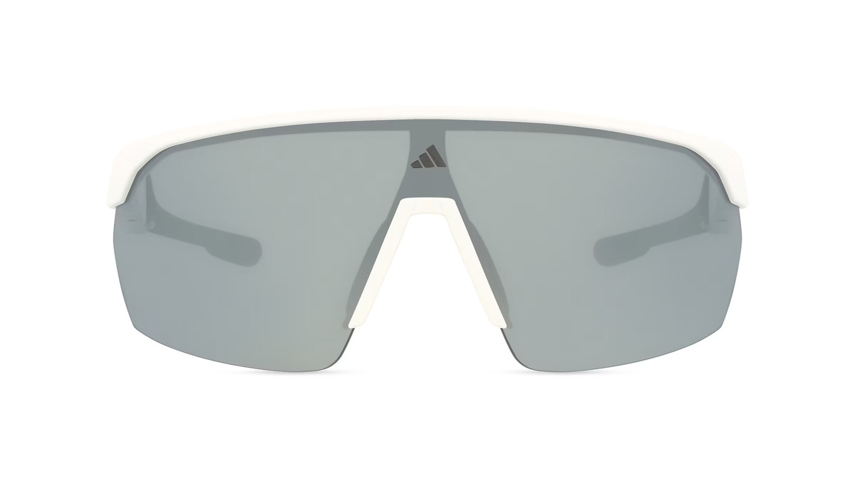 adidas SP0103 Sonnenbrille, Halbrand, Kunststoff, weiß, Unisex - Bild 1