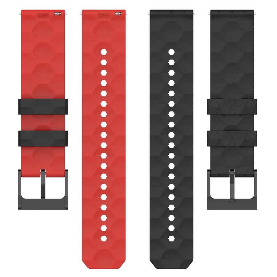 Sportarmband Motorola Moto Watch, Silikon, Fußballmuster, Schwarz, Unisex - Bild 3