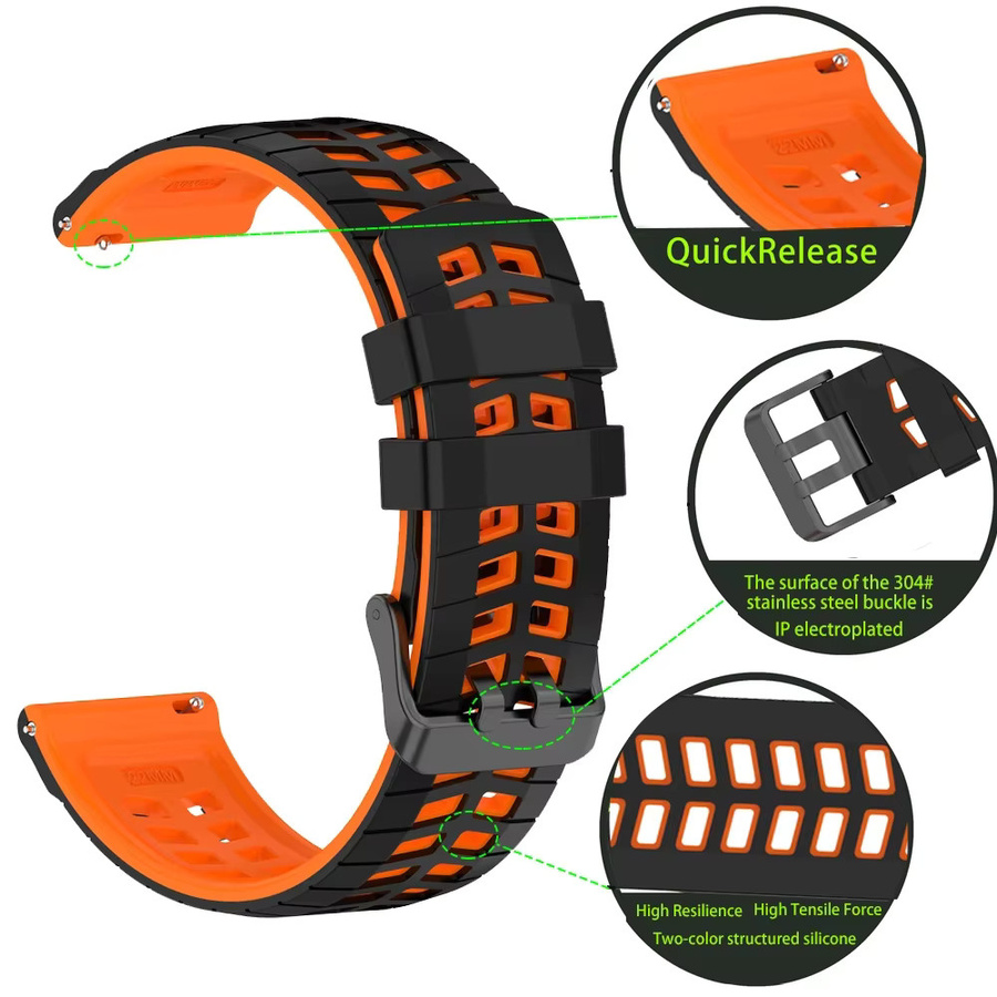 Zeblaze Uhrenarmband Silikon, 22 mm, Unisex, Bunt - Bild 4
