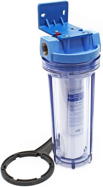 Naturewater NW-BR10F Sedimentfilter mit 5 Mikron PP-Kartusche, 3/4 Zoll, Blau - Bild 1