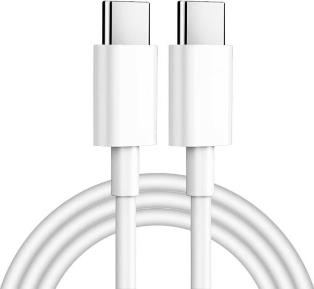 USB Typ-C-auf-Typ-C-Datenkabel mit 60W und 6A Schnellladefunktion für iPhone 15, 16, Samsung und Xiaomi in Grau oder Weiß - Bild 1