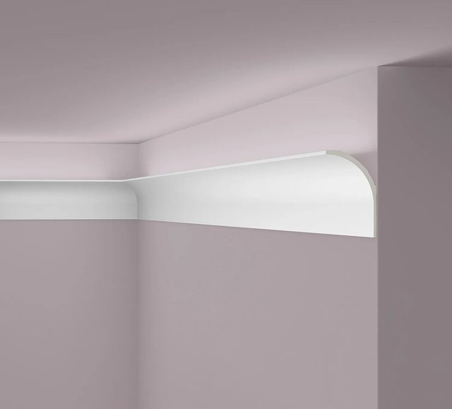 NMC AD23 ARSTYL Eckleiste Zierleiste Stuckleiste für indirekte Beleuchtung in Weiß, B/H/T: 200 x 11,5 x 18,5 cm - Bild 1