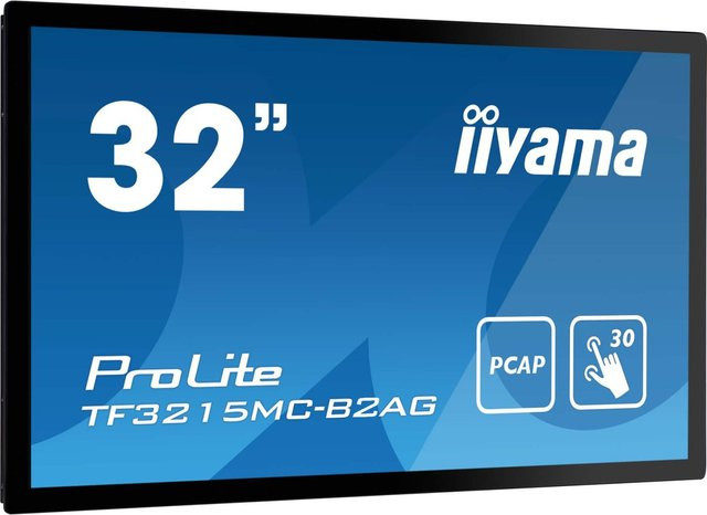 Iiyama ProLite TF3215MC-B2AG Touchmonitor, 31,5 Zoll Full HD, Projected Capacitive Multi Touch, Schwarz - Bild 1