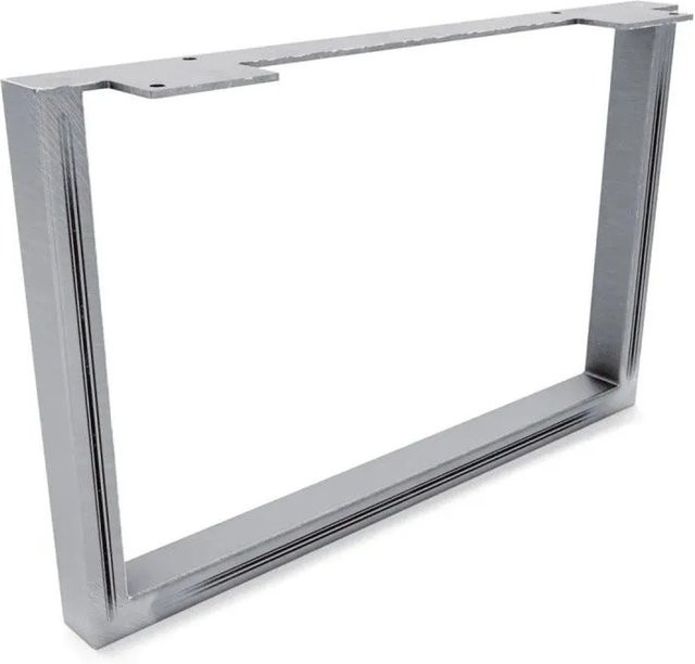 HEVVA Möbelbein GRAZ aus Rohstahl in Silber Matt, Höhe: 25 cm, Tiefe: 40 cm - Bild 1