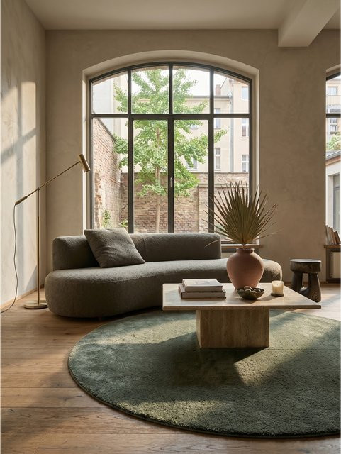 Antirutsch Teppich Kadima Design in Waldgrün, 200 x 200 cm - Bild 1