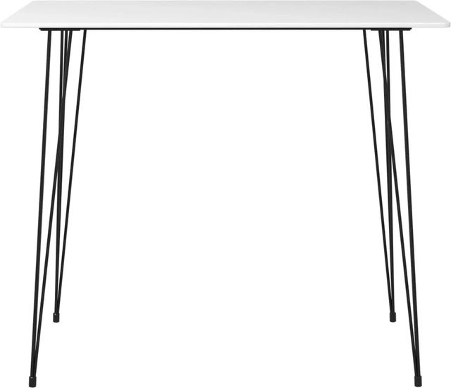 vidaXL Bartisch in Weiß mit MDF und Metall, B/T/H: 120 x 60 x 105 cm - Bild 1