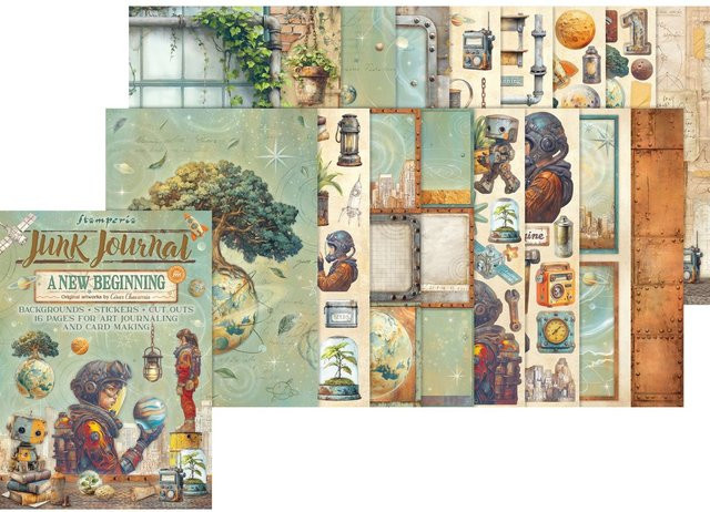 Stamperia Junk Journal Book A New Beginning in Multicolor, A4 - Bild 1