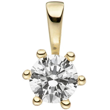 Colfem Anhänger 333 Gelbgold, Zirkonia, Unisex - Bild 1