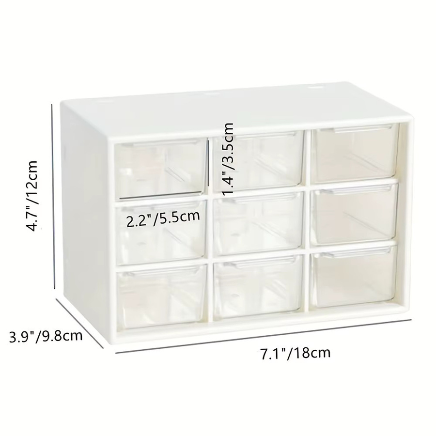 Desktop-Organizer aus Kunststoff mit mehreren Fächern in Weiß für Bürobedarf und Schule - Bild 3