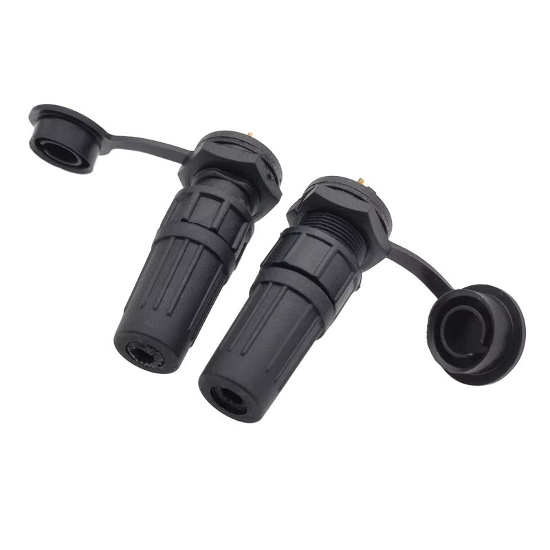 CNMAWAY 10-teiliges wasserdichtes Kunststoff-Steckverbinder-Set IP67 PY07 Z108 in Schwarz mit verschiedenen Pin-Größen von 2-polig bis 8-polig für elektrische Verkabelung - Bild 1