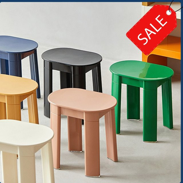 Runder Hocker von LIUSHADUOLA in Schwarz, minimalistisches Design für dein Wohnzimmer - Bild 1