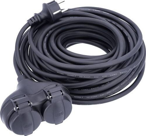 AS Schwabe 60663 Steckdosen-Verteiler Schwarz IP44 - Bild 1