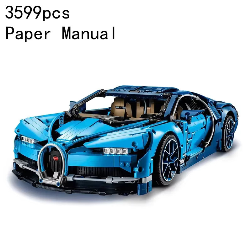 WSUEL Blaues Sportrennwagen-Bausteinset, Konstruktionsmodell, 3599 Teile, ab 14 Jahre - Bild 7