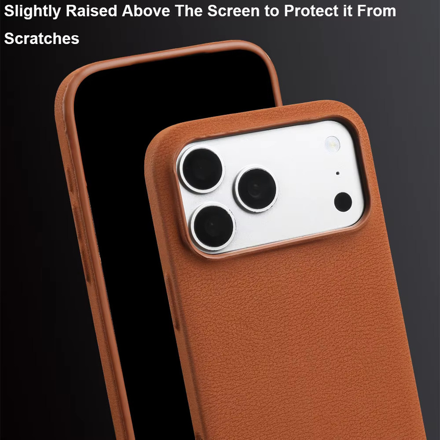 Lederhülle für Apple iPhone in Braun als Schutzhülle und Tasche - Bild 3