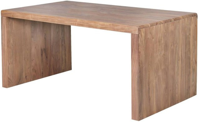 Wohnling Schreibtisch aus Akazie Holz in Braun und Beige B/H/T: 160 x 76 x 80 cm - Bild 1